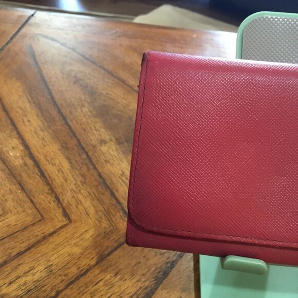 Prada Milano Saffiano Leather Long Wallet Magenta Good Used Condition - Picture 5 of 16